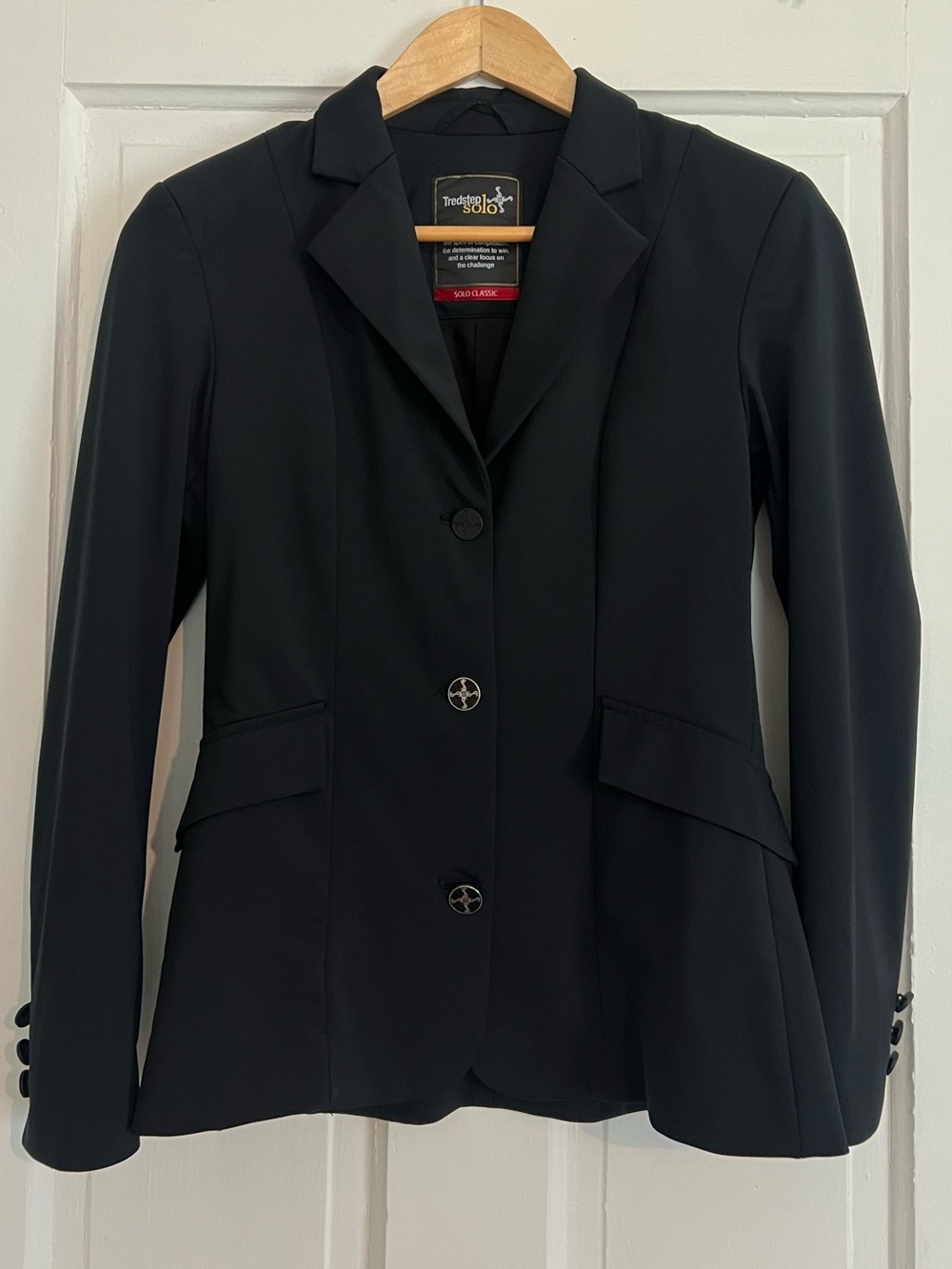 Tredstep Solo Horse Show Jacket Size Zero Black Equestrian Horseback Riding